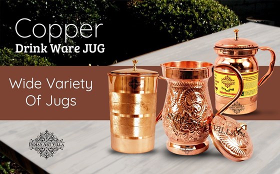 Health Benefits Of Copper Utensils: Buy Pure Copper Jug Online | IndianArtVilla